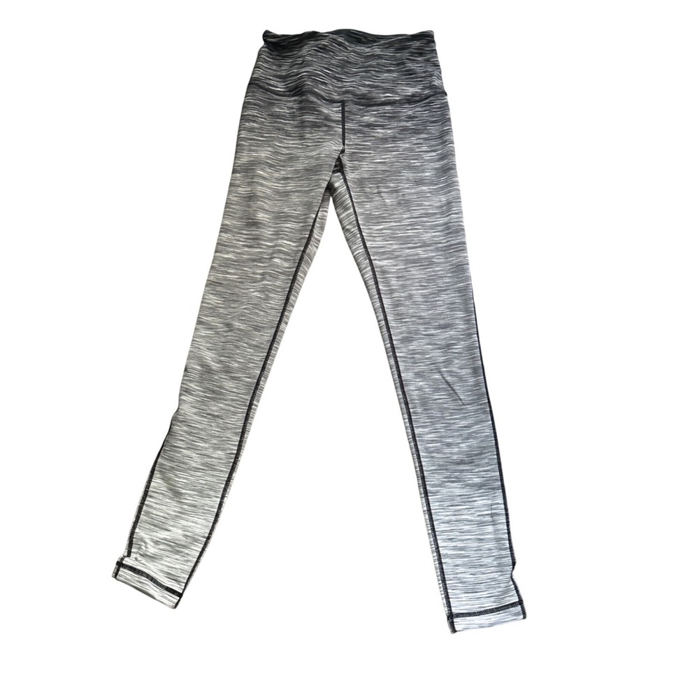 Zella Womens High Waist Space Dye Leggings Black White Small Yoga Gym Pants